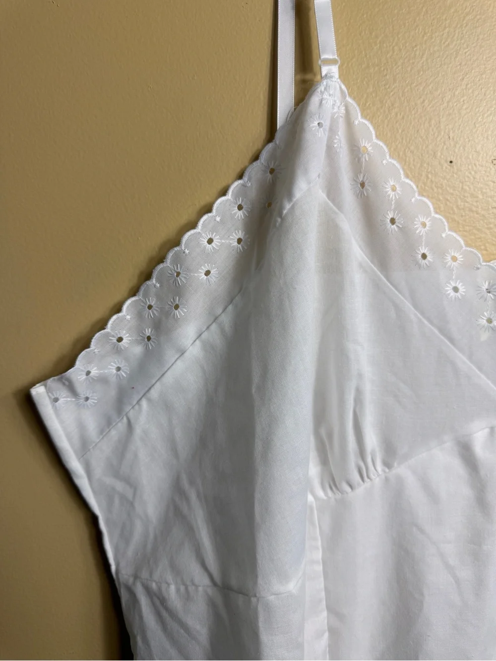 Vintage cotton blend slip. 50. 22–24. 3X. White - Picture 4 of 8